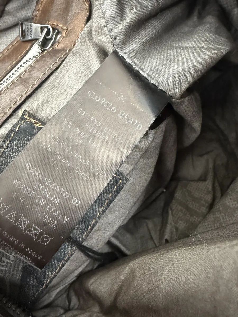 Giorgio Brato Silver Grey Aged Leather Shoulder Bag - Image 10