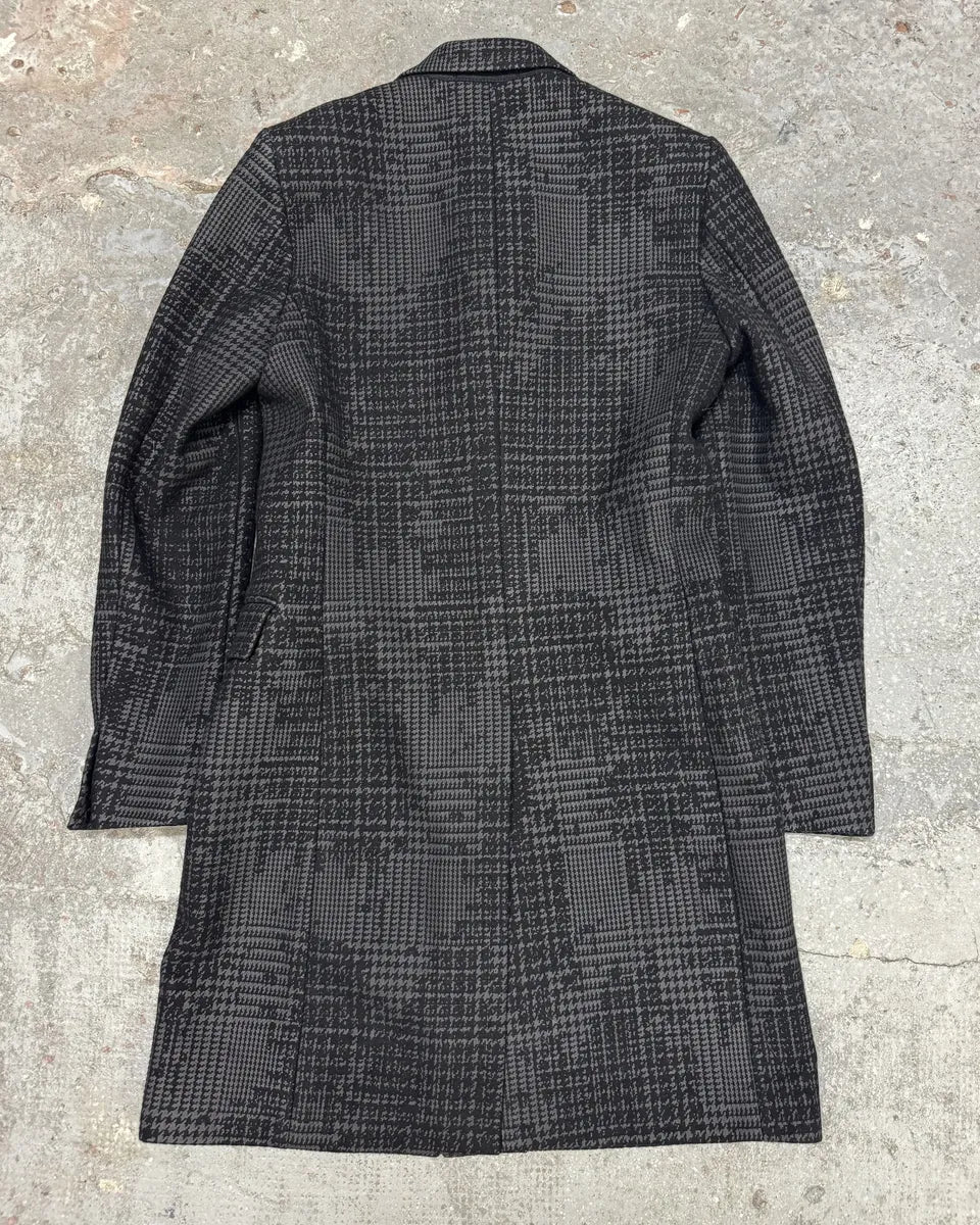 Givenchy Black & Grey Wool Trench Coat - Image 2