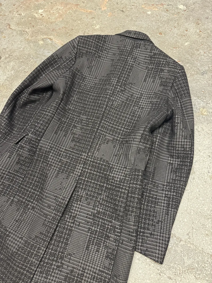 Givenchy Black & Grey Wool Trench Coat - Image 4