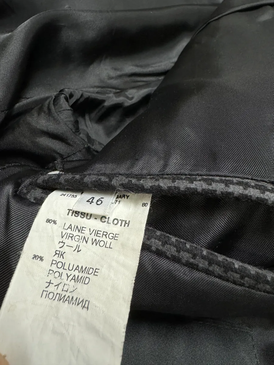 Givenchy Black & Grey Wool Trench Coat - Image 6