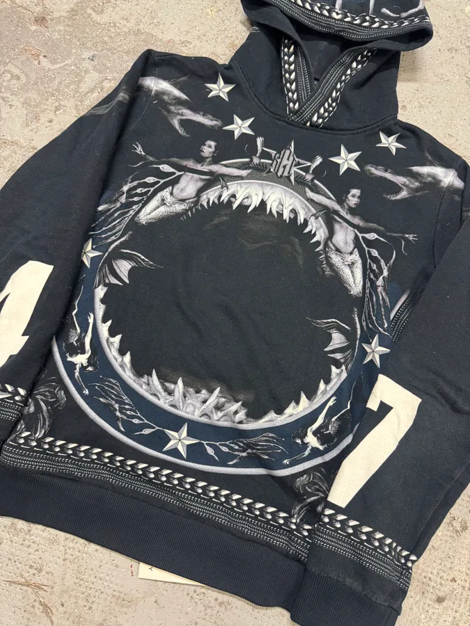 Givenchy Black Star Christ Hoodie by Riccardo Tisci - Image 3