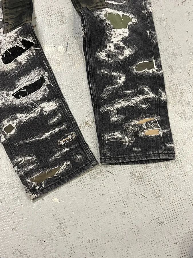 Givenchy Boro Distressed Grey Denim Jeans - Image 10