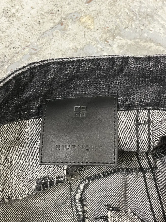 Givenchy Boro Distressed Grey Denim Jeans - Image 11