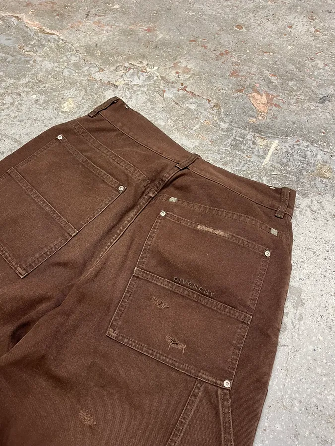 Givenchy Brown Distressed Double Knee Pants - Image 11
