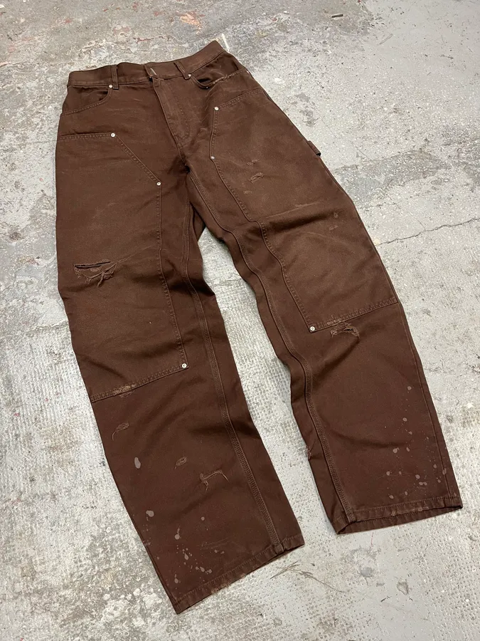 Givenchy Brown Distressed Double Knee Pants - Image 3