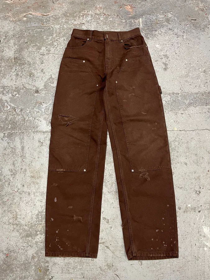 Givenchy Brown Distressed Double Knee Pants - Image 4