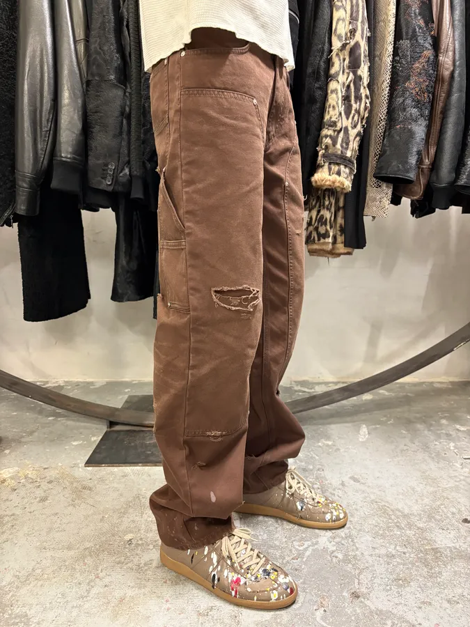 Givenchy Brown Distressed Double Knee Pants - Image 5