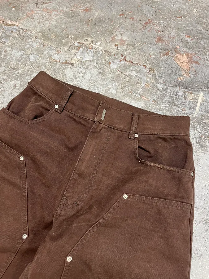 Givenchy Brown Distressed Double Knee Pants - Image 6