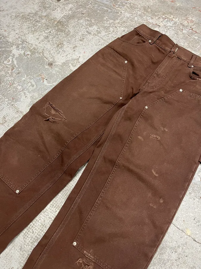 Givenchy Brown Distressed Double Knee Pants - Image 7