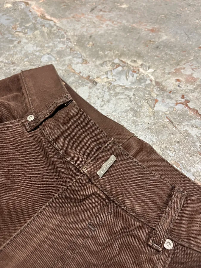 Givenchy Brown Distressed Double Knee Pants - Image 9