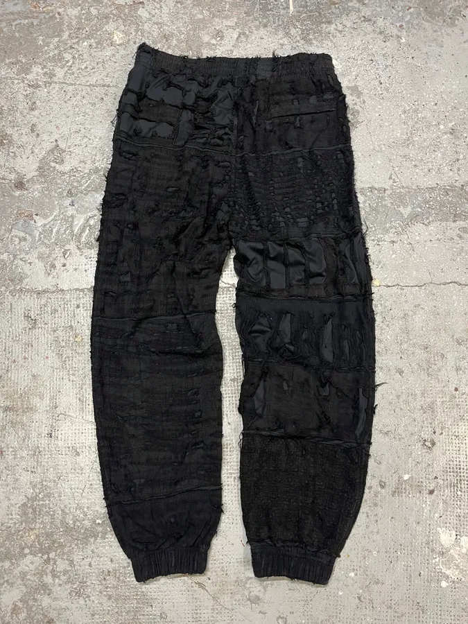 Givenchy Destroyed Black Relaxed Pants