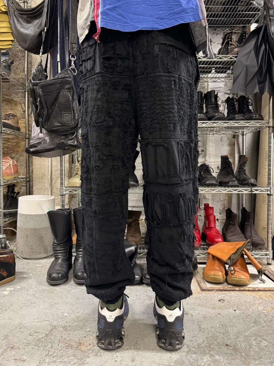 Givenchy Destroyed Black Relaxed Pants - Image 4