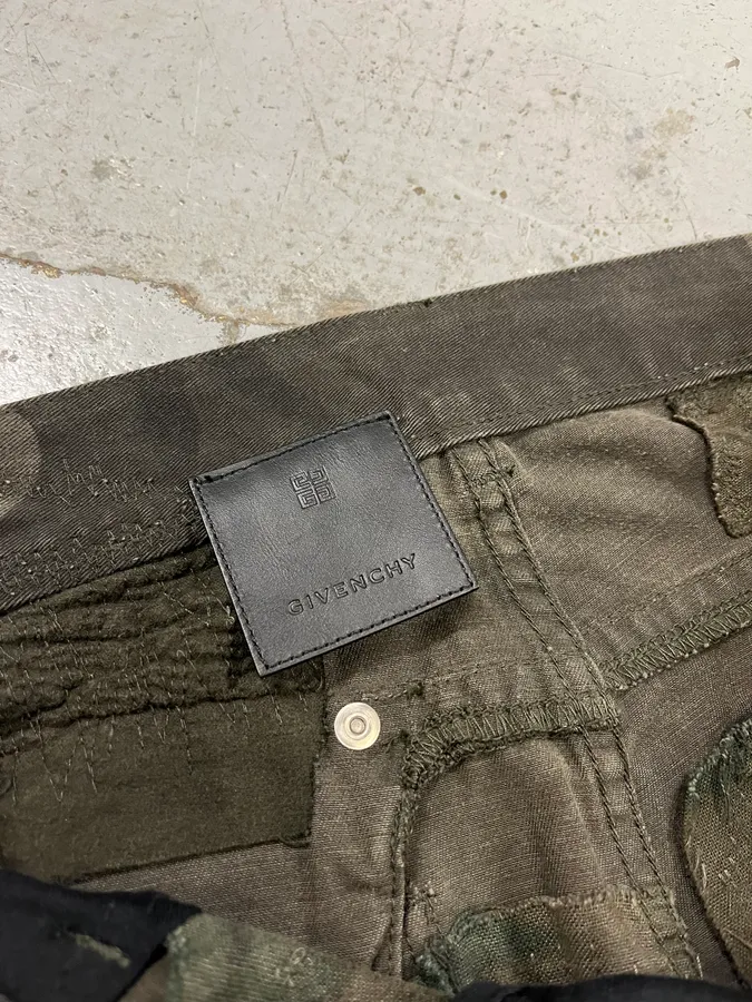 Givenchy Distressed Grey Boro Camo Denim Jeans - Image 13