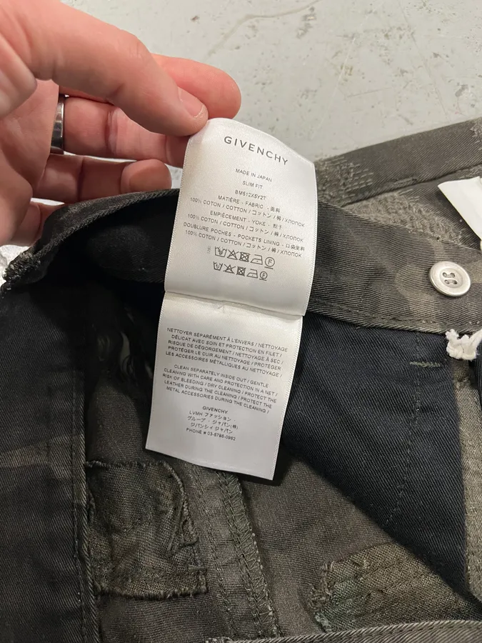 Givenchy Distressed Grey Boro Camo Denim Jeans - Image 15