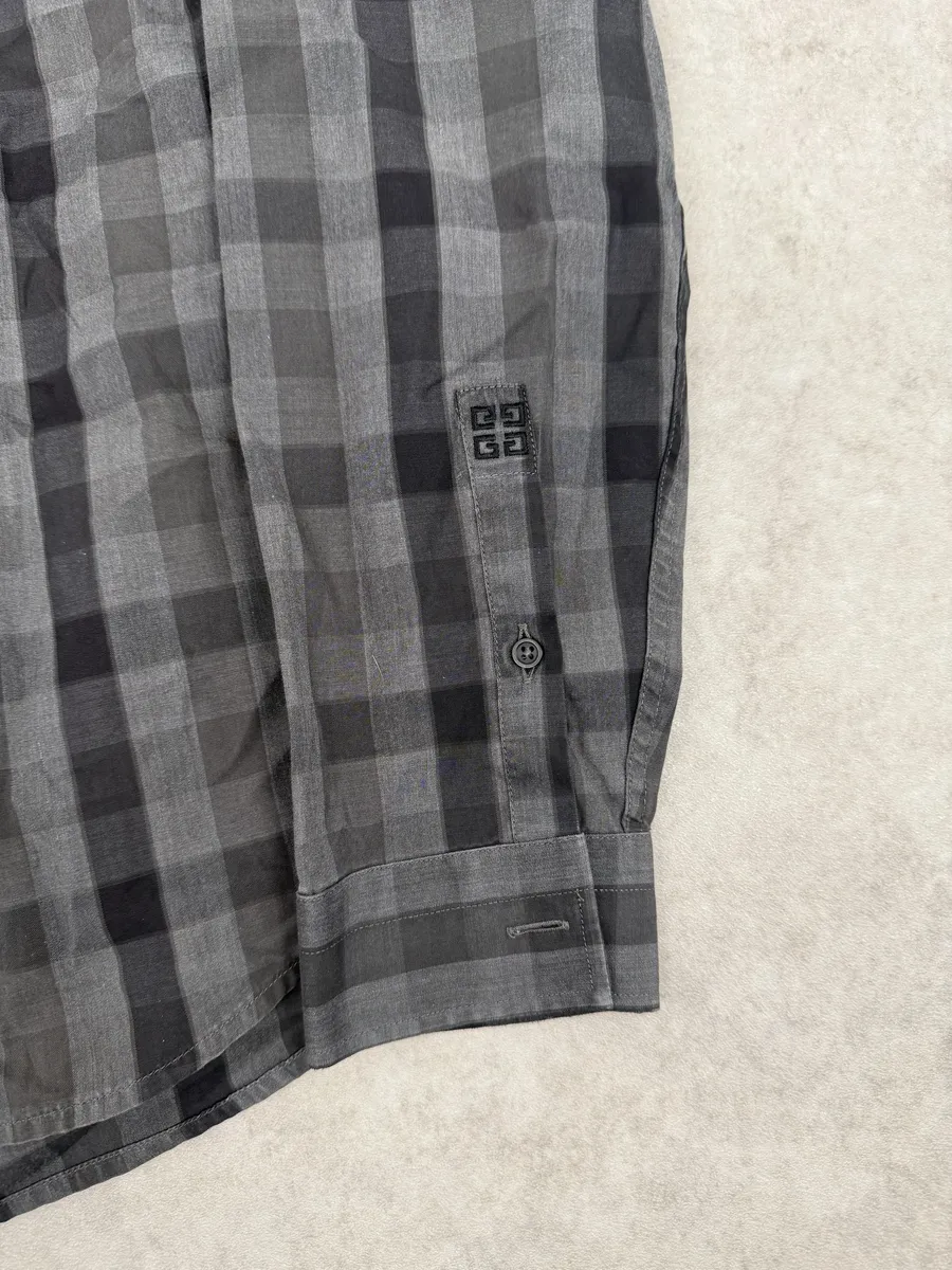Givenchy Grey Checkered Shadow Shirt - Image 10
