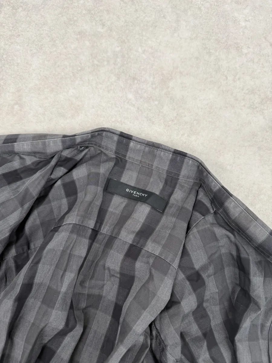 Givenchy Grey Checkered Shadow Shirt - Image 12