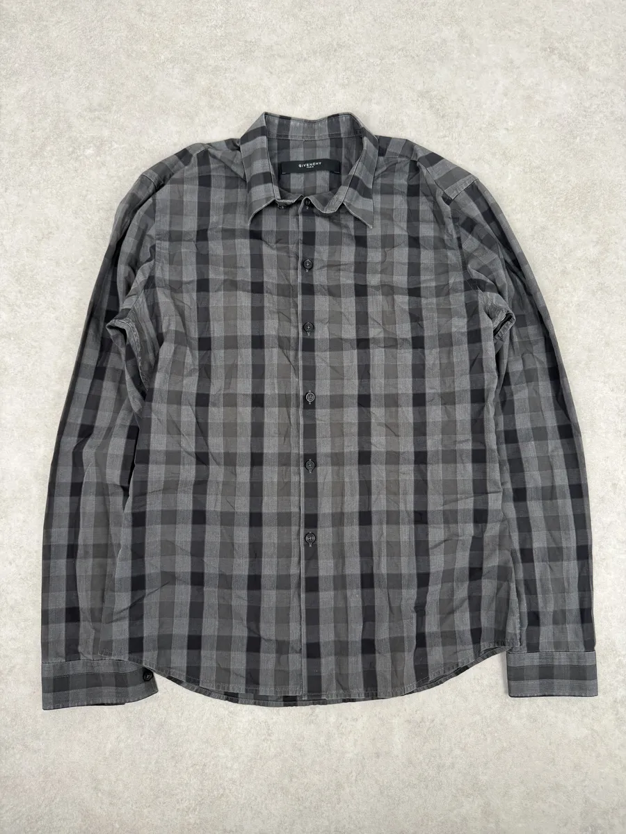 Givenchy Grey Checkered Shadow Shirt - Image 2