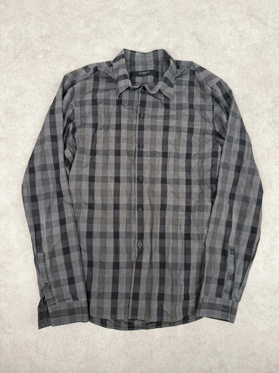 Givenchy Grey Checkered Shadow Shirt - Image 6