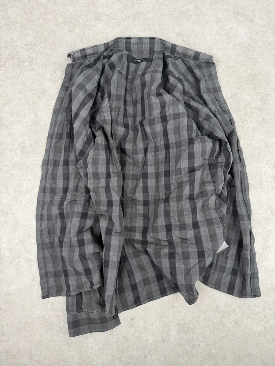 Givenchy Grey Checkered Shadow Shirt - Image 7