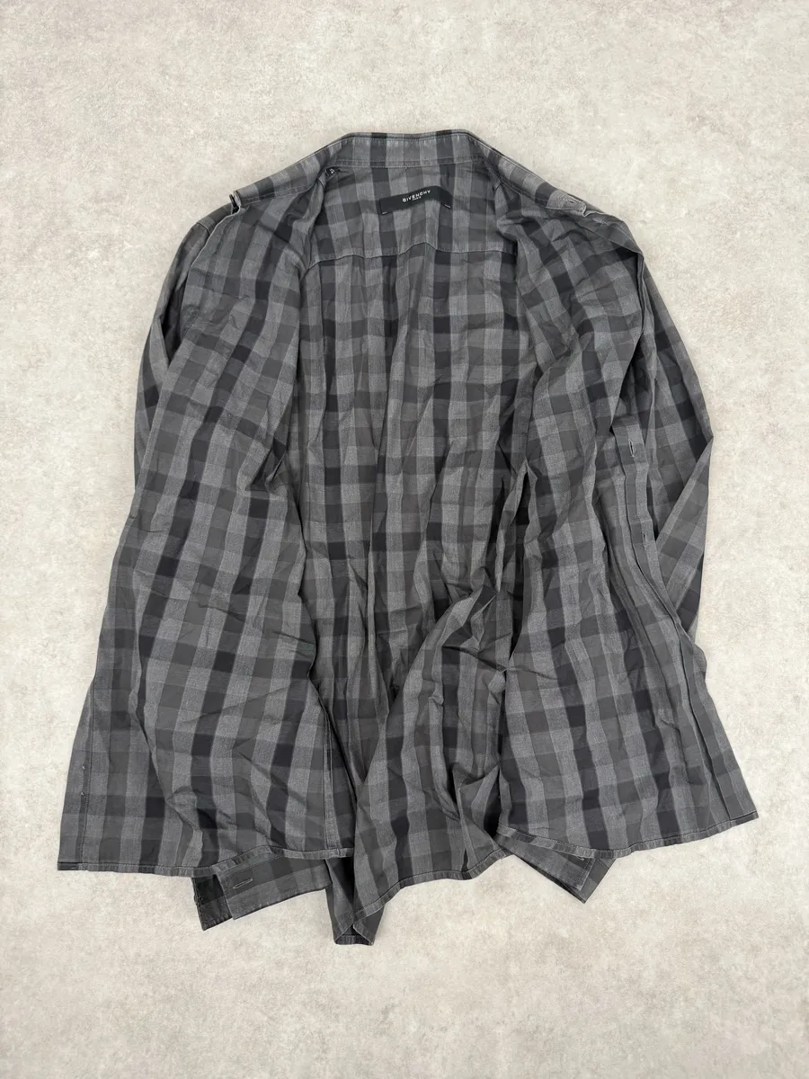 Givenchy Grey Checkered Shadow Shirt - Image 8