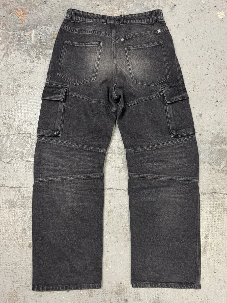 Givenchy Grey Denim Cargo Jeans by Matthew Williams - Image 5
