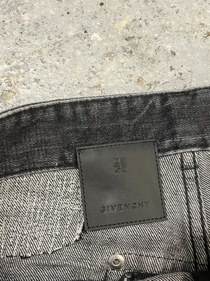 Givenchy Grey Distressed Boro Denim Jeans - Image 10