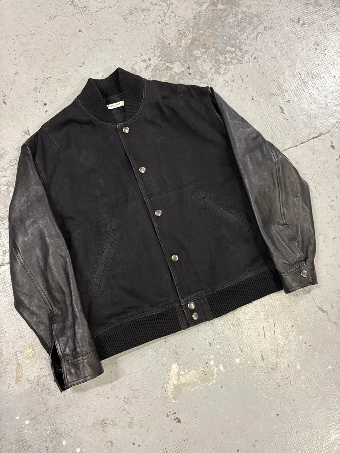 Givenchy Lion Hybrid Buttoned Bomber Leather Jacket - Image 5