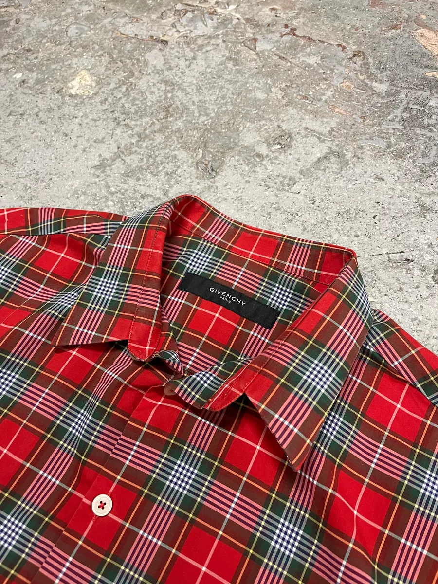 Givenchy Red Checked Old School Shirt - Image 5