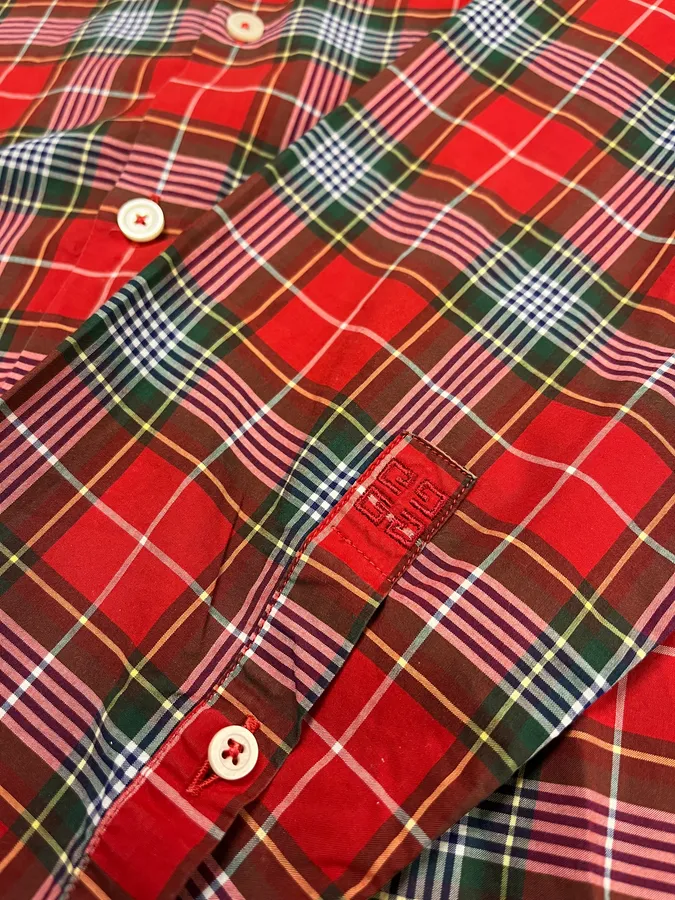 Givenchy Red Checked Old School Shirt - Image 7