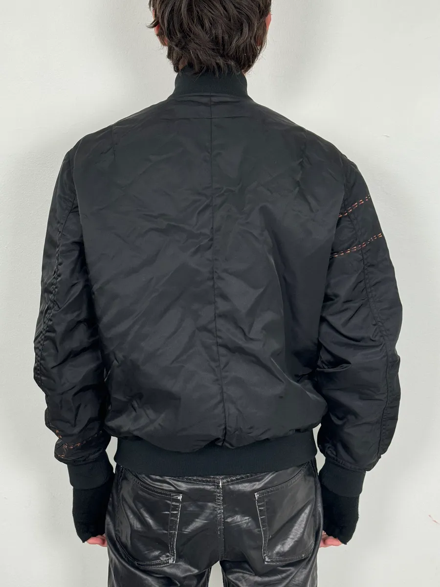 Givenchy Reversible Presley Black & Orange Nylon Bomber Jacket by Riccardo Tisci - Image 6