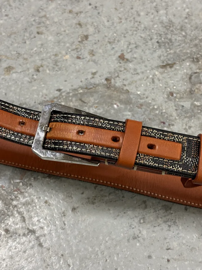 Goyard Grey Signature Leather Belt - Image 4
