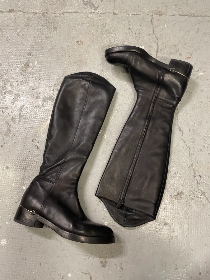 Gucci Black Ankle Leather Boots - Image 3