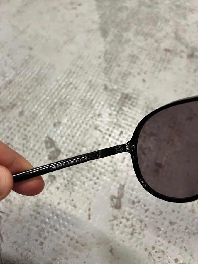 Gucci Black Aviator Pilot Sunglasses - Image 8