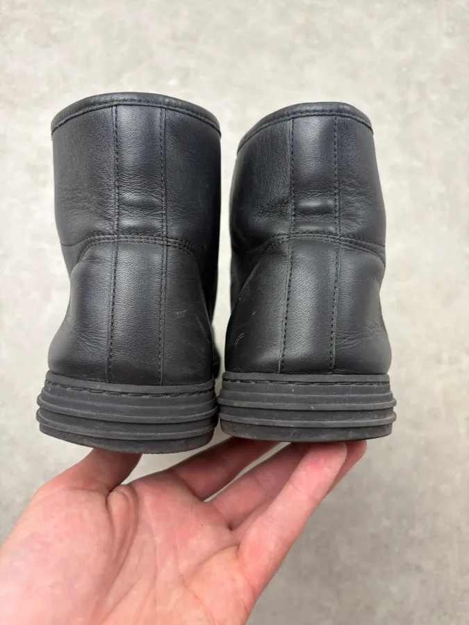 Gucci Black High Leather Sneakers - Image 6
