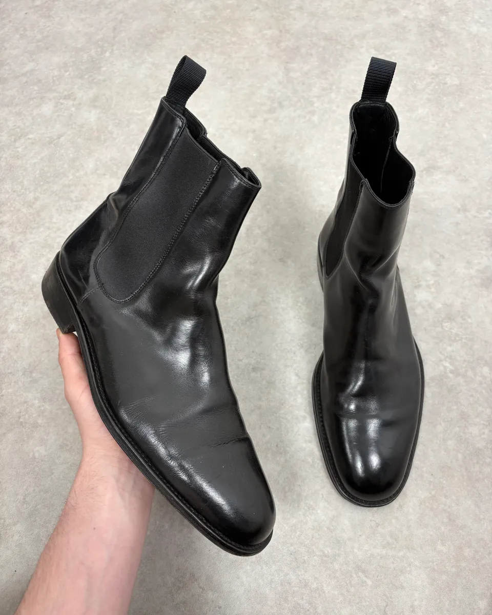 Gucci Black Leather Minimalist Classy Boots