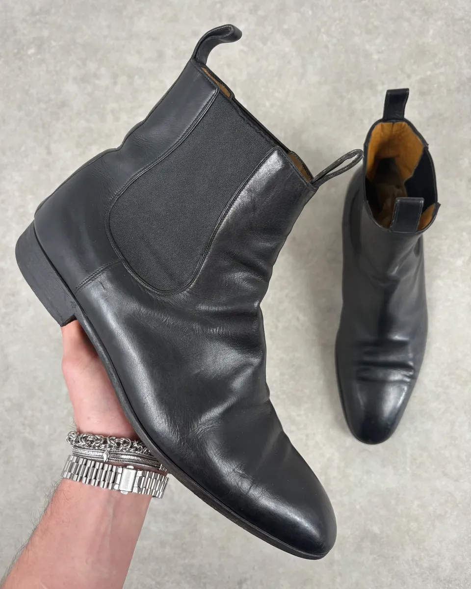 Gucci Black Leather Minimalist Premium Boots