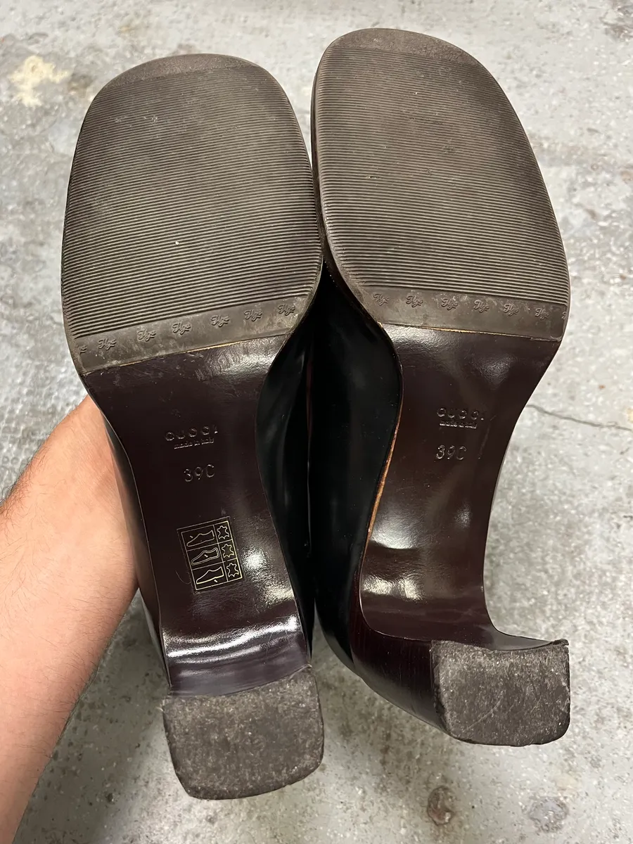 Gucci Black Leather Pumps Heels - Image 11