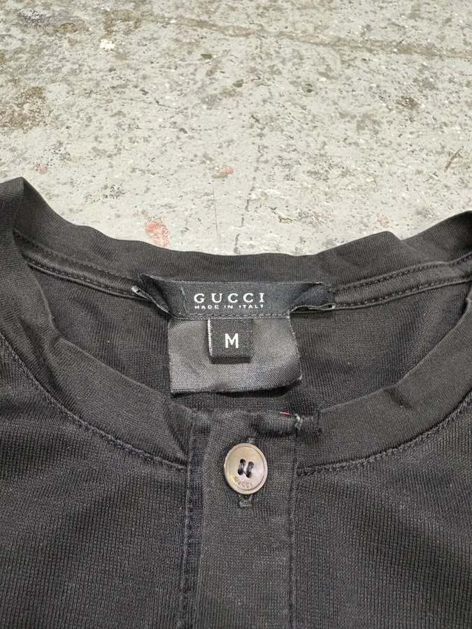 Gucci Black Minimalist Henley - Image 6