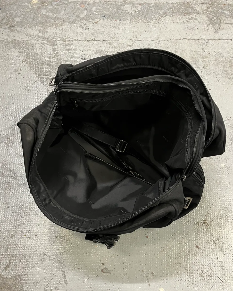 Gucci Black Nylon Travel Handle Bag - Image 10