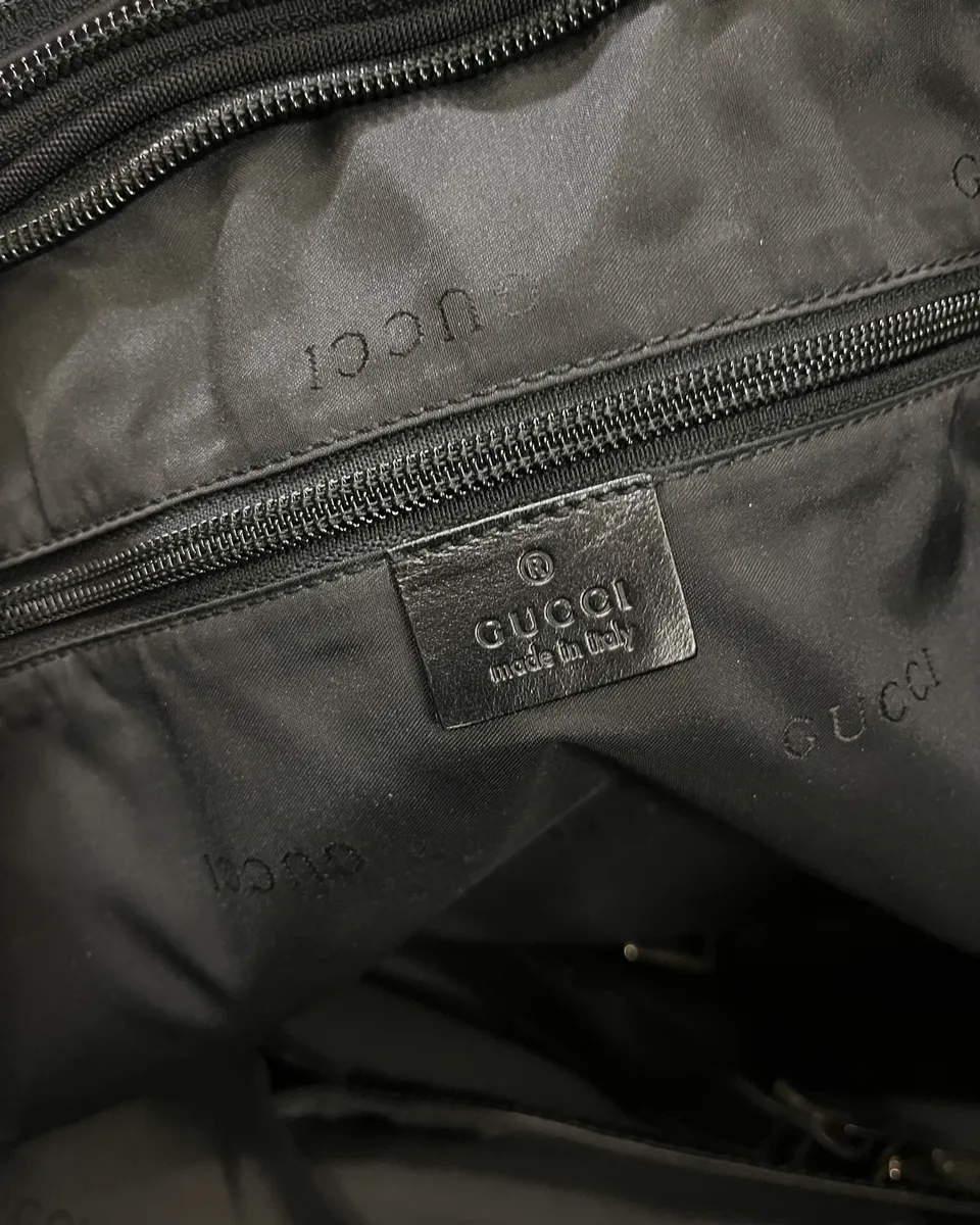 Gucci Black Nylon Travel Handle Bag - Image 11