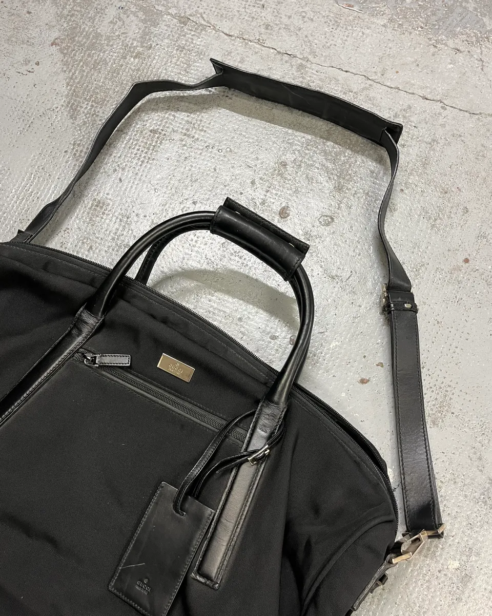 Gucci Black Nylon Travel Handle Bag - Image 6