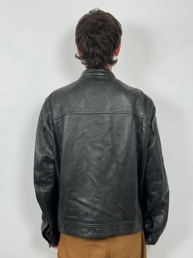 Gucci Black Premium Leather Jacket - Image 3