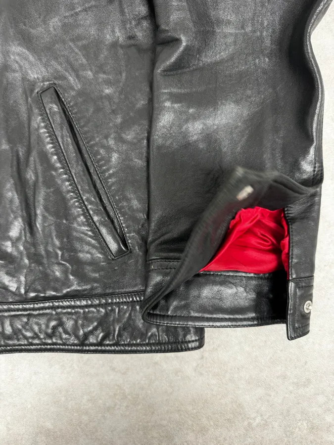 Gucci Black Premium Leather Jacket - Image 8