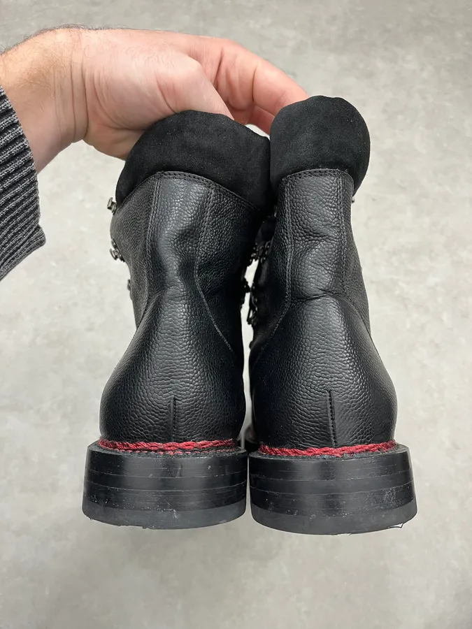 Gucci Black Premium Leather Ranger Boots - Image 7
