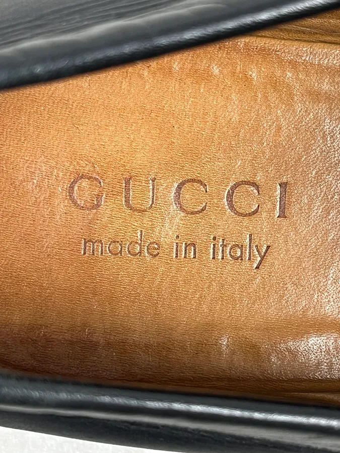 Gucci Black Signature Leather Loaffers - Image 10