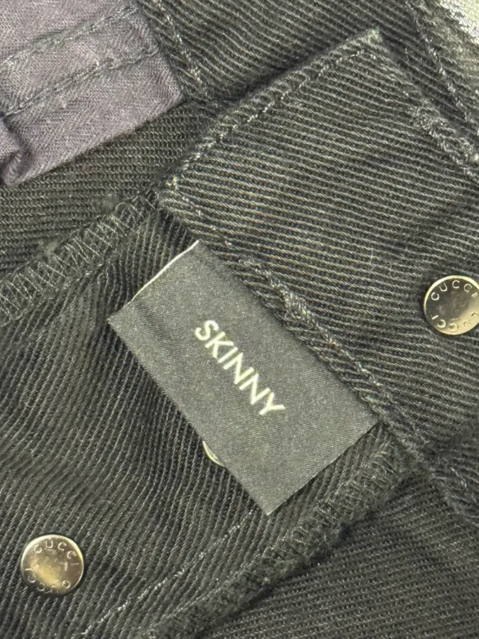 Gucci Black & Silver Skinny Trompe L’oeil Jeans - Image 10