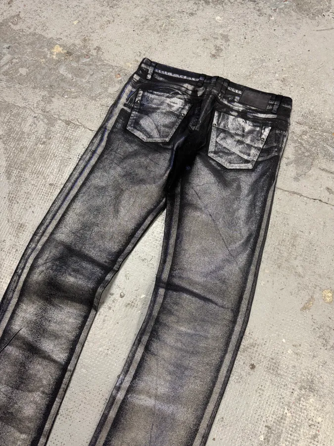 Gucci Black & Silver Skinny Trompe L’oeil Jeans - Image 8