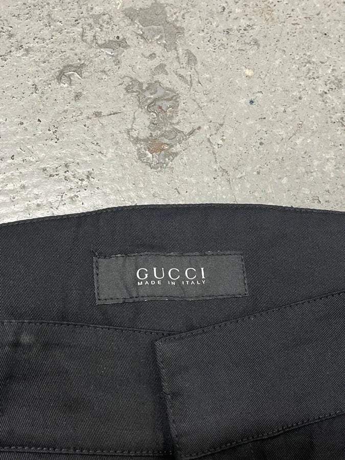 Gucci Black Zip Slim Tailored Pants - Image 10