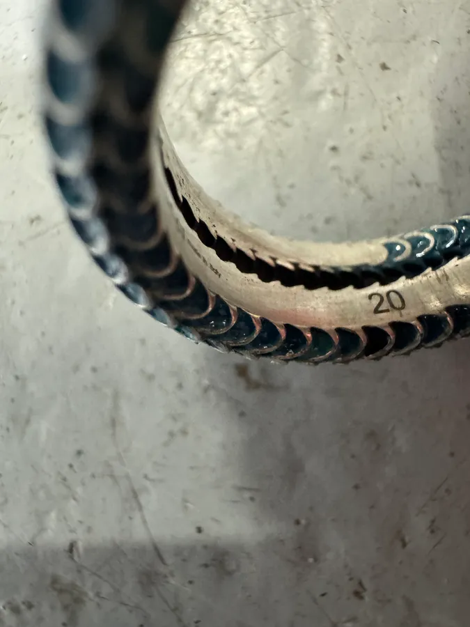 Gucci Blue Snake Silver Ring - Image 9