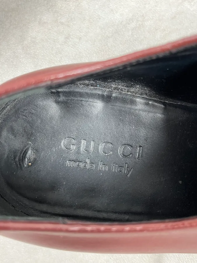 Gucci Bordeaux Leather Oxford Derby Shoes - Image 10